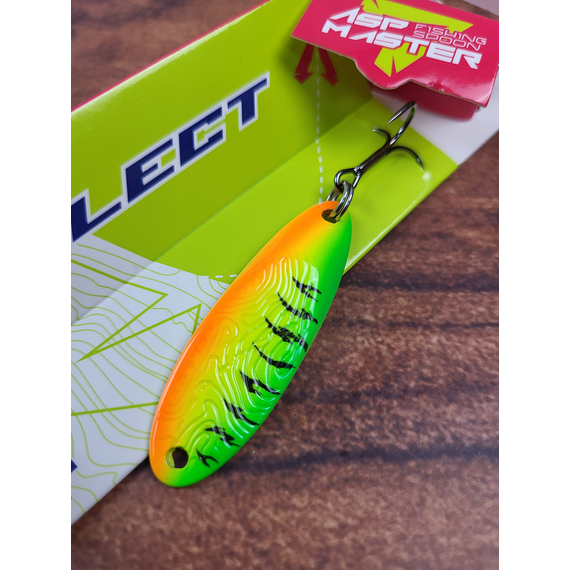 Блешня-кастмастер Select AspMaster 14.0g 51mm, колір: MTGG, Розмір/Вага: 14g/51mm, Колір блешні: MTGG, фото , изображение 5