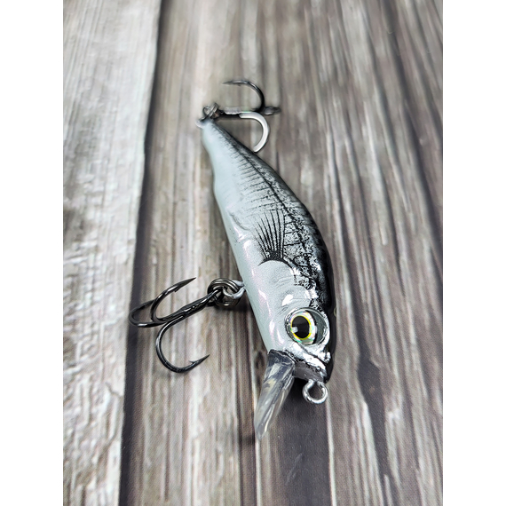 Воблер Savage Gear 3D Sticklebait Twitch S 45mm 4.0g Black Silver, Розмір/Вага: 45мм/4г, Колір воблера: Black Silver, фото , изображение 6