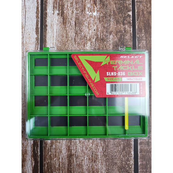 Коробка Select Terminal Tackle Box SLHS-036 14.5х11х2.2cm, Розмір коробки: 14.5х11х2.2 см, Модель: SLHS-007, фото , изображение 5