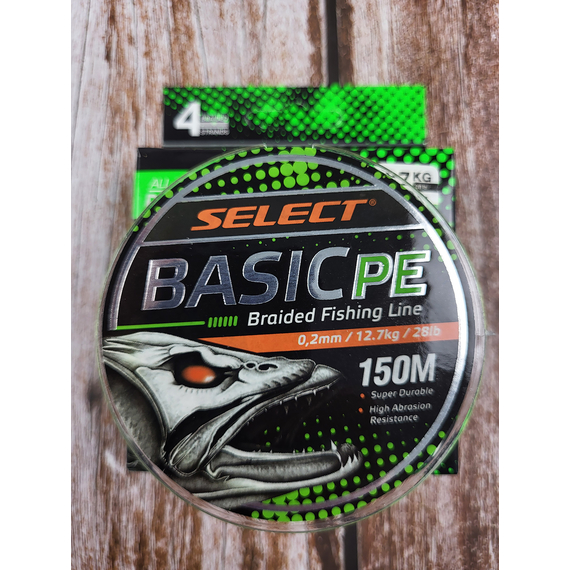 Шнур Select Basic PE 150m (салат.) 0.20mm 28lb/12.7kg, Диаметр: 0.20mm, Размотка: 150m, Выберите цвет: салатовий, фото , изображение 9