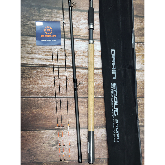 Фідер Brain Scout 3.90м / до 90г / EVA ручка — для лову на великих дистанціях, Модель: 3.9m 90g, фото , изображение 12