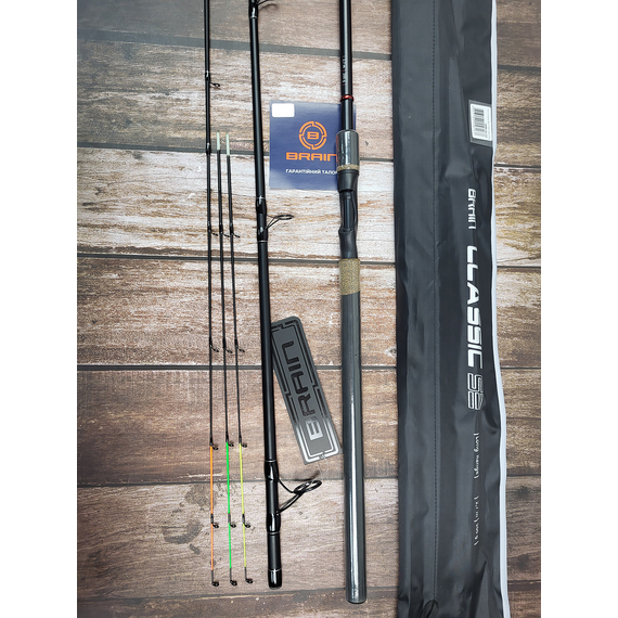 Фідер Brain Classic SE 2.70м / до 200гр — компактне для важких умов + 3 вершинки в комплекті, Модель: 2.7m 200g, фото , изображение 15