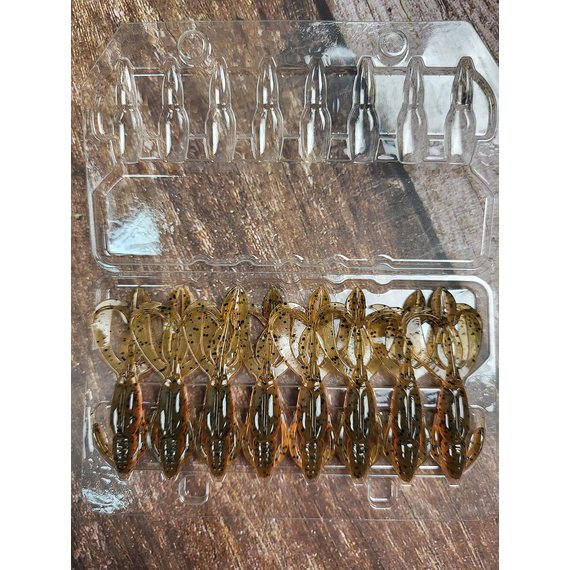 Силікон Keitech Crazy Flapper 2", колір: 438 green pumpkin fire, Довжина силікону: 2" (5.1 см), Колір силікону: 438 Green Pumpkin Fire, фото , изображение 6