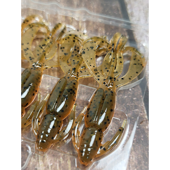 Силікон Keitech Crazy Flapper 2", колір: 438 green pumpkin fire, Довжина силікону: 2" (5.1 см), Колір силікону: 438 Green Pumpkin Fire, фото , изображение 7