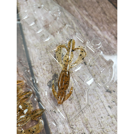 Силікон Keitech Crazy Flapper 2", колір: 438 green pumpkin fire, Довжина силікону: 2" (5.1 см), Колір силікону: 438 Green Pumpkin Fire, фото , изображение 9