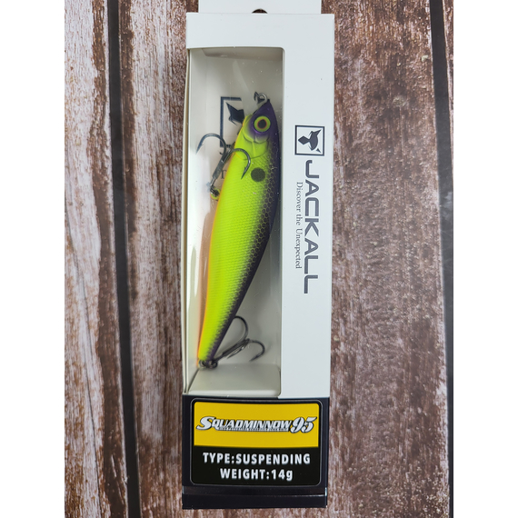 Воблер Jackall Squad Minnow 95SP 95mm 14.0g Purple Mohican, Розмір/Вага: 95мм/14г, Колір воблера: Purple Mohican, фото , изображение 3