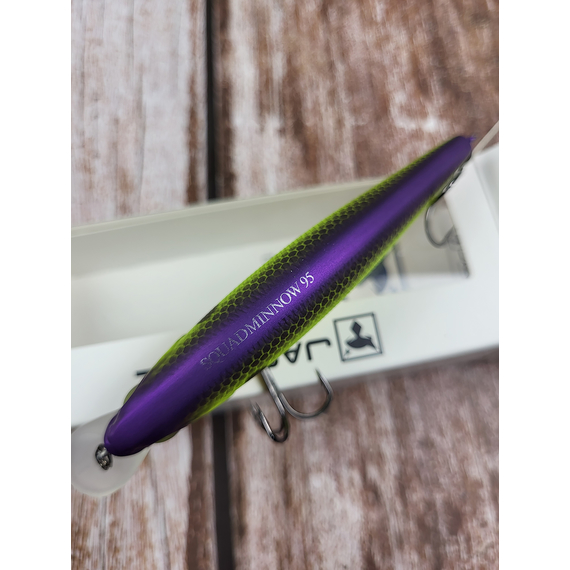 Воблер Jackall Squad Minnow 95SP 95mm 14.0g Purple Mohican, Розмір/Вага: 95мм/14г, Колір воблера: Purple Mohican, фото , изображение 7