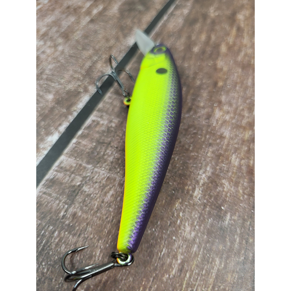 Воблер Jackall Squad Minnow 95SP 95mm 14.0g Purple Mohican, Розмір/Вага: 95мм/14г, Колір воблера: Purple Mohican, фото , изображение 11