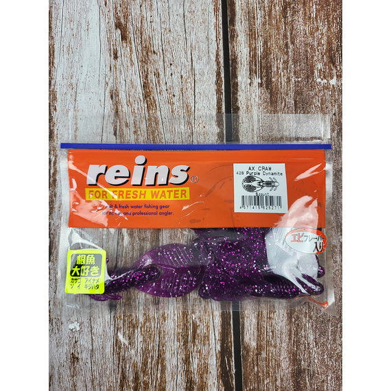 Силікон Reins AX Craw 3.5" 428 Purple Dynamite (8шт/уп), Довжина силікону: 3.5" (8.89 см), Колір силікону: 428 Purple Dynamite, фото , изображение 2