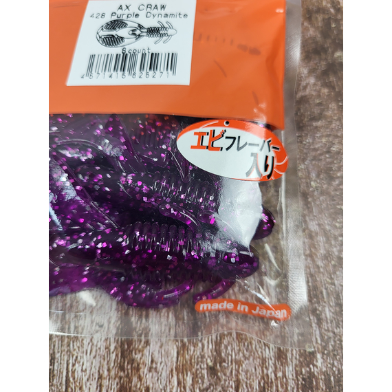 Силікон Reins AX Craw 3.5" 428 Purple Dynamite (8шт/уп), Довжина силікону: 3.5" (8.89 см), Колір силікону: 428 Purple Dynamite, фото , изображение 4