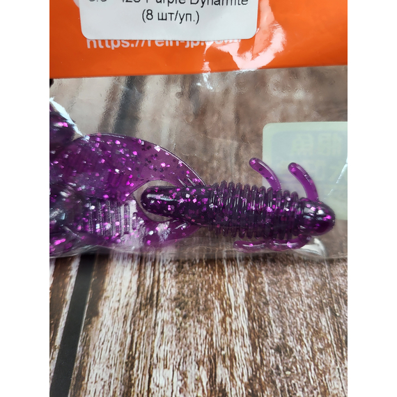 Силікон Reins AX Craw 3.5" 428 Purple Dynamite (8шт/уп), Довжина силікону: 3.5" (8.89 см), Колір силікону: 428 Purple Dynamite, фото , изображение 7