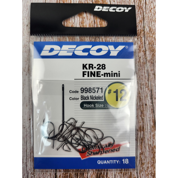 Гачок Decoy KR-28 Fine Mini #12 (18 шт/уп), фото , изображение 4