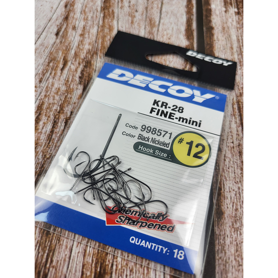 Гачок Decoy KR-28 Fine Mini #12 (18 шт/уп), фото , изображение 6