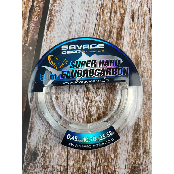 Флюорокарбон Savage Gear Super Hard 50m 0.45mm 10.70kg Clear, фото , изображение 5