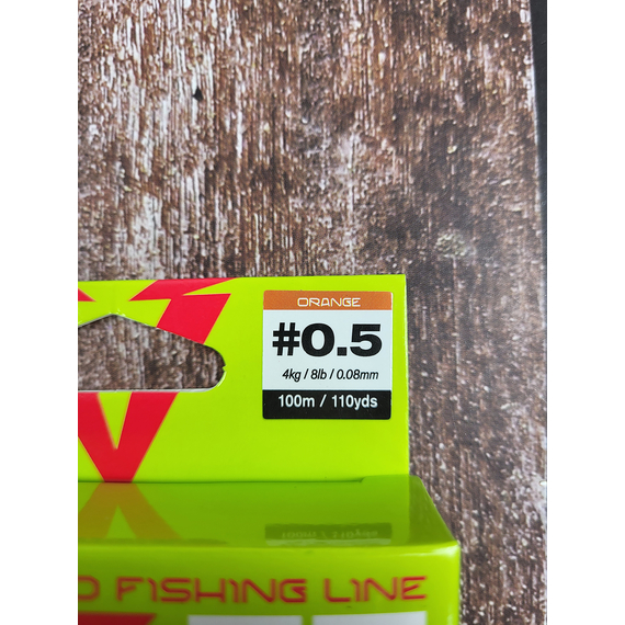 Шнур риболовний Select Basic PE 100m, 0.08mm, 8Lb/4kg, колір: помаранчевий, Діаметр: 0.08mm, Розмотування: 100m, Колір: помаранчевий, фото , изображение 5