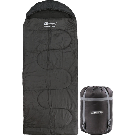 Утеплений спальний мішок FR Com-Fort 3500, 220×90 см, температура: -15…0 °C, колір: dark grey, фото 