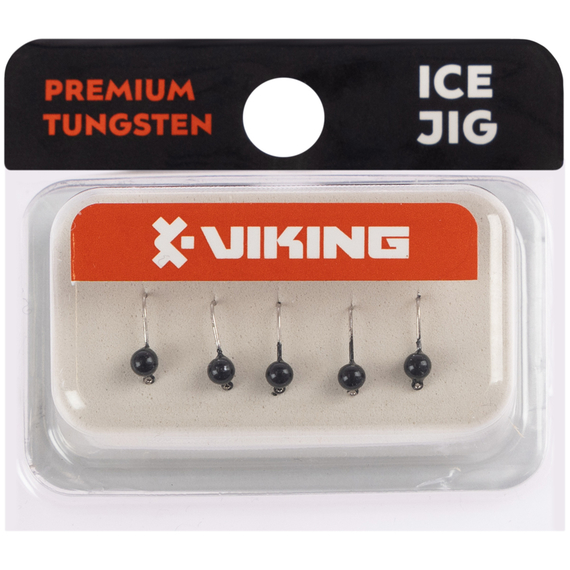 Мормишка вольфрамова Viking Fishing Round 0.19g 2.5mm Black (5шт), Размер/Вес: 2.5мм/0.19г, Колір мормишки: Black, фото , изображение 2