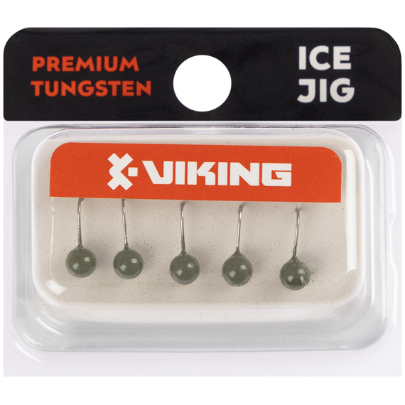 Мормишка вольфрамова Viking Fishing Round 0.64g 4mm Olive (5шт), Размер/Вес: 4мм/0.64г, Колір мормишки: Olive, фото , изображение 2
