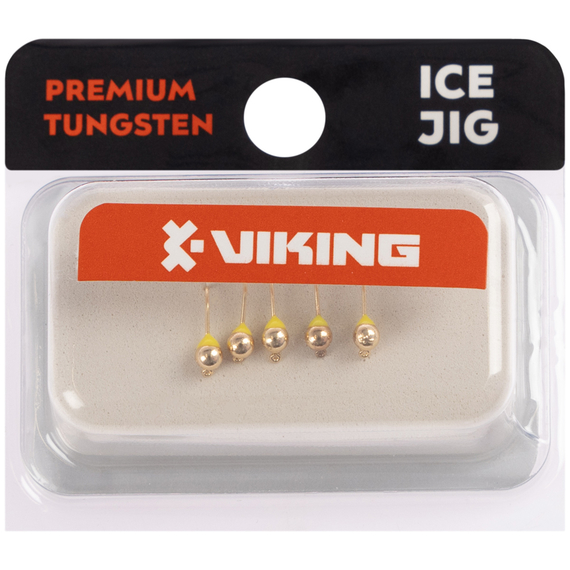 Мормишка вольфрамова Viking Fishing Round+drop 0.18g 2.5mm Gold (5шт), Размер/Вес: 2.5мм/0.18г, Колір мормишки: Gold, фото , изображение 2