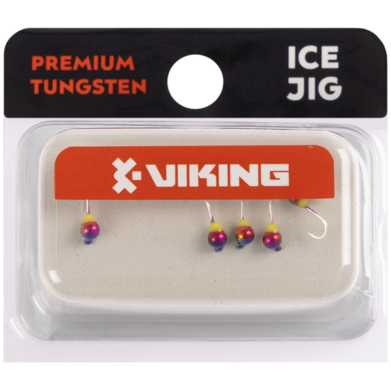 Мормишка вольфрамова Viking Fishing Round+drop 0.18g 2.5mm Rainbow (5шт), Розмір/Вага: 2.5мм/0.18г, Колір мормишки: Rainbow, фото , изображение 2