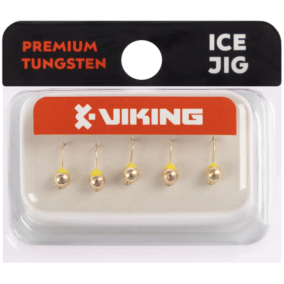 Мормишка вольфрамова Viking Fishing Round+drop 0.31g 3mm Gold (5шт), Розмір/Вага: 3мм/0.31г, Колір мормишки: Gold, фото , изображение 2
