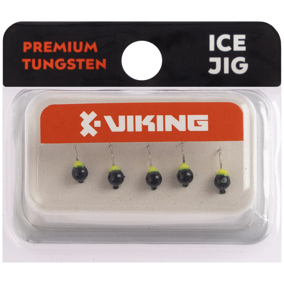 Мормишка вольфрамова Viking Fishing Round+drop 0.31g 3mm Black (5шт), Розмір/Вага: 3мм/0.31г, Колір мормишки: Black, фото , изображение 2