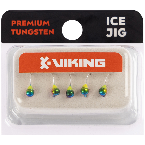 Мормишка вольфрамова Viking Fishing Round+drop 0.31g 3mm Rainbow (5шт), Размер/Вес: 3мм/0.31г, Колір мормишки: Rainbow, фото , изображение 2