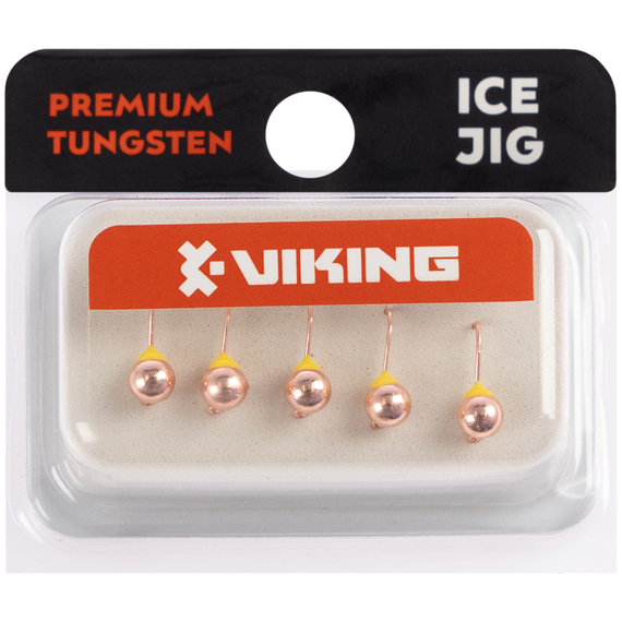 Мормишка вольфрамова Viking Fishing Round+drop 0.65g 4mm Cu (5шт), Розмір/Вага: 4мм/0.65г, Колір мормишки: Cu, фото , изображение 2