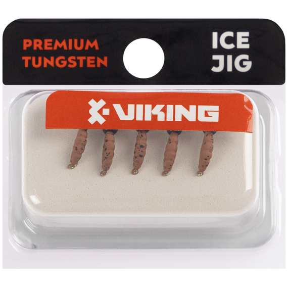 Мормишка вольфрамова Viking Fishing Shrimp+bead 0.37g 7mm Rum+V (5шт), Розмір/Вага: 7мм/0.37г, Колір мормишки: Rum+V, фото , изображение 2