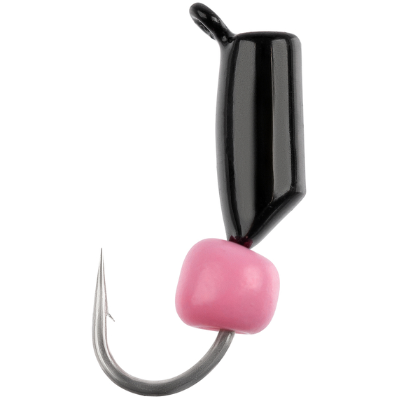 Мормишка вольфрамова Viking Fishing Rigabik+bead 0.35g 2mm Black+P (5шт), Размер/Вес: 2мм/0.35г, Колір мормишки: Black+P, фото 