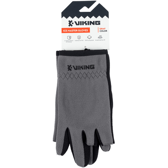 Рукавички Viking Fishing_Одяг Ice Master Gloves M (fleece) к:grey-graphite, фото , изображение 2