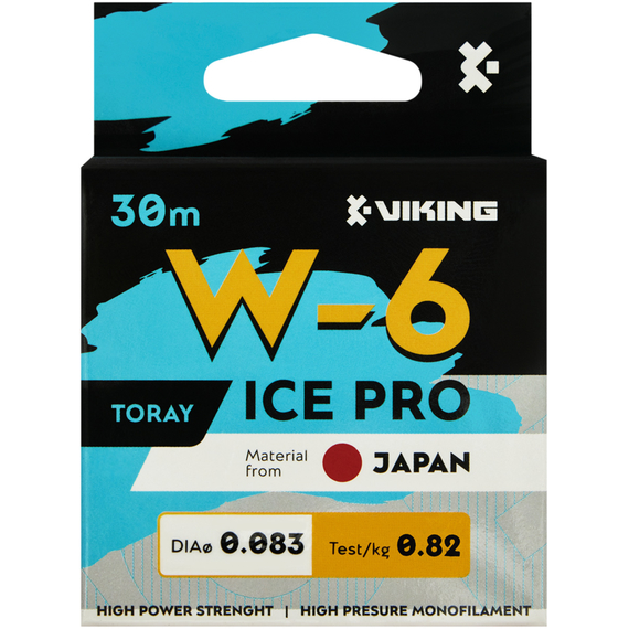 Волосінь Viking Fishing Ice Pro W-6 30m (clear) 0.083mm 0.82kg, фото , изображение 2