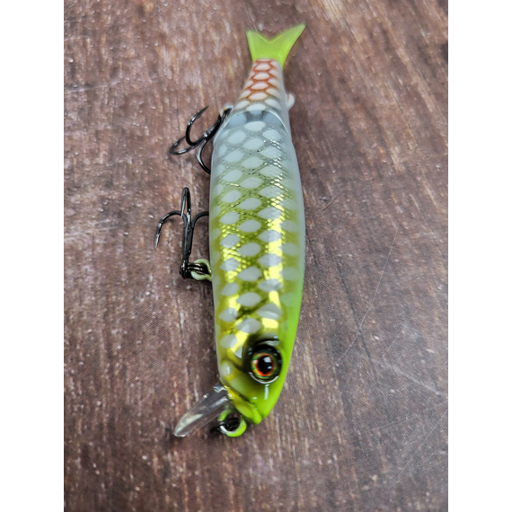 Воблер Jackall Tiny Magallon 88мм 7.2г Albino Chart Pirarucu Suspending, Розмір/Вага: 88мм/7.2г, Колір воблера: Albino Chart Pirarucu, фото , изображение 11