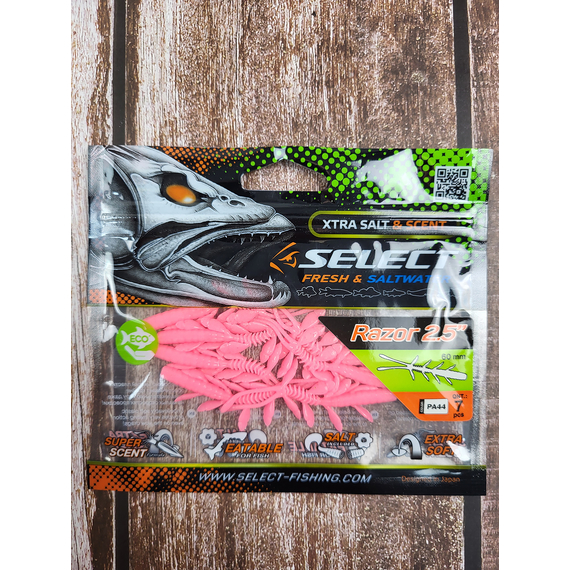 Силікон Select Razor 2.5" col.PA44 (7 шт/упак), Довжина силікону: 2.5" (6.35 см), Колір силікону: PA44, фото , изображение 2