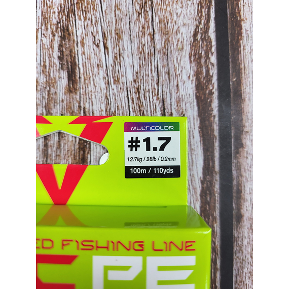 Шнур риболовний Select Basic PE 100m, 0.20mm, 28Lb/12.7kg, колір: різнобарвний, Діаметр: 0.20mm, Розмотування: 100m, Колір: мультиколор, фото , изображение 5