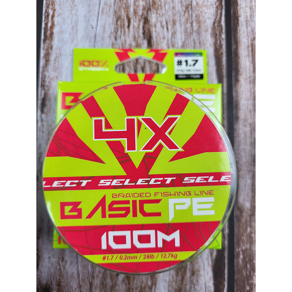 Шнур риболовний Select Basic PE 100m, 0.20mm, 28Lb/12.7kg, колір: різнобарвний, Діаметр: 0.20mm, Розмотування: 100m, Колір: мультиколор, фото , изображение 7