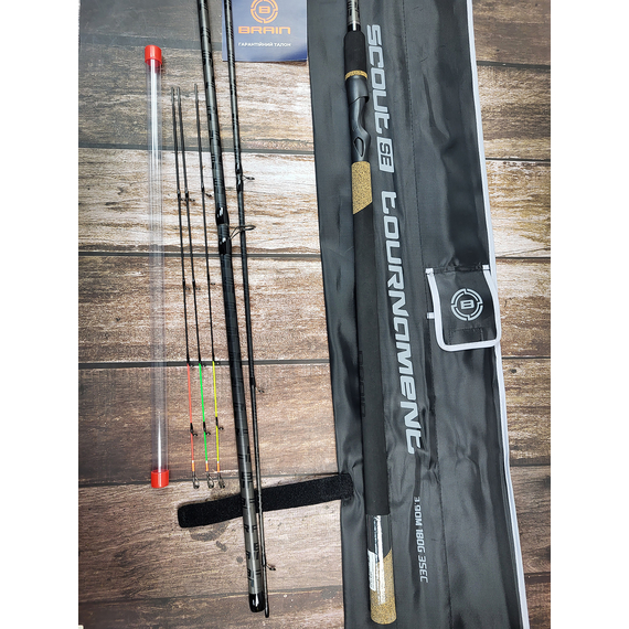 Фідер Brain Scout SE Tournament 3.90m max 180g 3sec (+3 вершинки), Модель: 3.9m 180g, фото , изображение 21