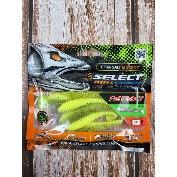 Силікон Select FatFish 3" #241 (6 шт / уп), Довжина силікону: 3" (7.62 см), Колір силікону: 241, фото , изображение 3