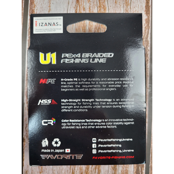 Шнур Favorite U1 PE 4x 150m (light green) #0.3/0.094mm 4lb/1.8kg, Діаметр: #0.3/0.094mm, Розмотування: 150, Колір: салатовий, фото , изображение 10