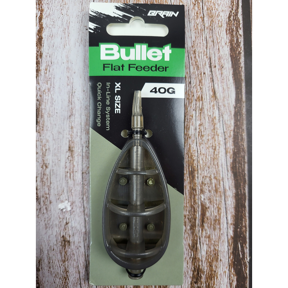 Годівниця Brain Bullet Flat Feeder XL 40g, Вага годівниці: 40 гр, Тип годівниці: Flat Feeder, фото , изображение 4