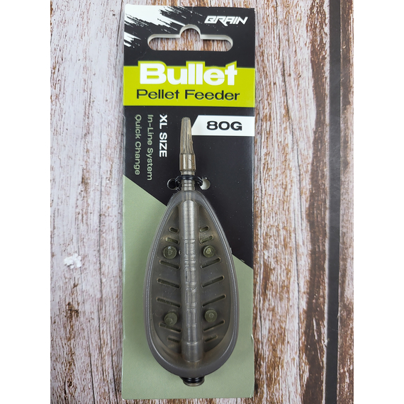 Годівниця Brain Bullet Pellet Feeder XL 80g, Вага годівниці: 80 гр, Тип годівниці: Pellet, фото , изображение 4