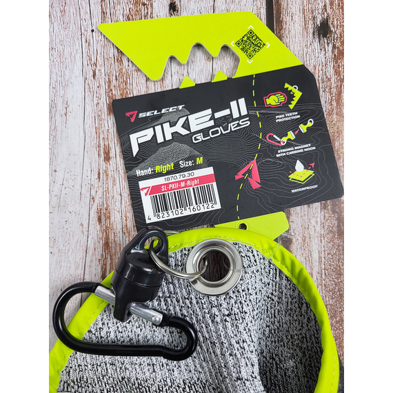 Риболовна рукавичка Select Pike-II права M — для безпечного виважування риби, комфортна та водостійка, Розмір: M (права), фото , изображение 11