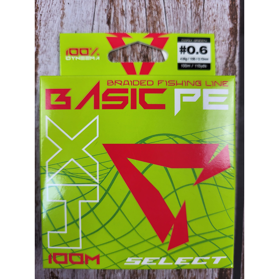 Шнур риболовний Select Basic PE 100m, 0.10mm, 10Lb/4.8kg, колір: темно-зелений, Діаметр: 0.10mm, Розмотування: 100m, Колір: темно-зелений, фото , изображение 5