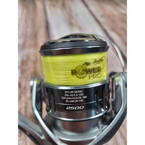 Котушка Shimano Nasci FC 2500  FC + плетений шнур PowerPro 0.15мм (комплект), Розмір шпулі: 2500+шнур, фото , изображение 9