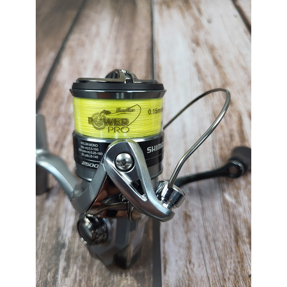 Котушка Shimano Nasci FC 2500  FC + плетений шнур PowerPro 0.15мм (комплект), Розмір шпулі: 2500+шнур, фото , изображение 10