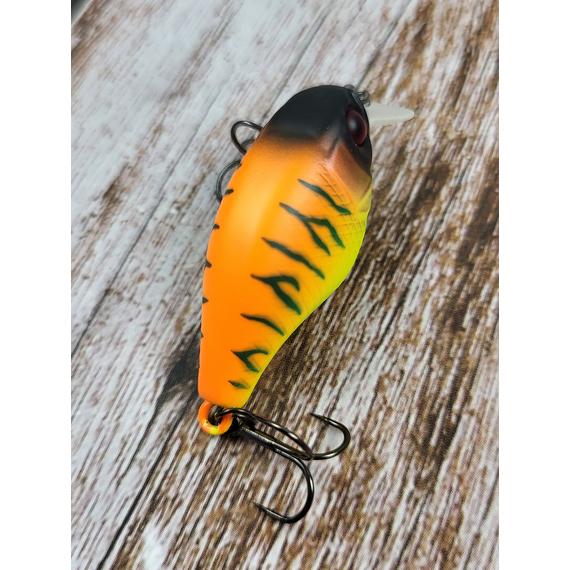 Воблер Jackall Chubby 38mm, 4гр, до 1м, Tropical Mat Tiger, Розмір/Вага: 38мм/4г, Колір воблера: Tropical Mat Tiger, фото , изображение 5