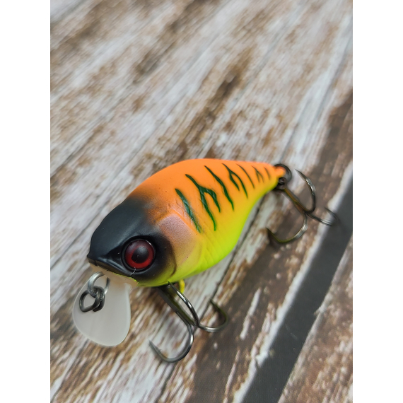 Воблер Jackall Chubby 38mm, 4гр, до 1м, Tropical Mat Tiger, Розмір/Вага: 38мм/4г, Колір воблера: Tropical Mat Tiger, фото , изображение 9