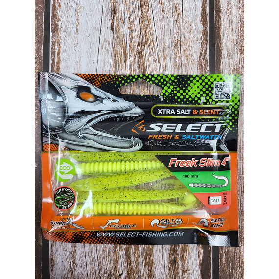 Силікон Select Freek Slim 4" #241 (5 шт / уп), Довжина силікону: 4.0" (10.16 см), Колір силікону: 241, фото , изображение 4