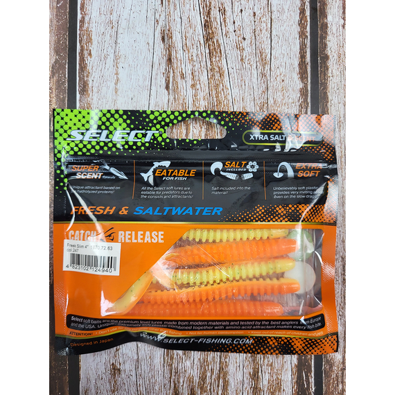 Силікон Select Freek Slim 4" #247 (5 шт / уп), Довжина силікону: 4.0" (10.16 см), Колір силікону: 247, фото , изображение 5