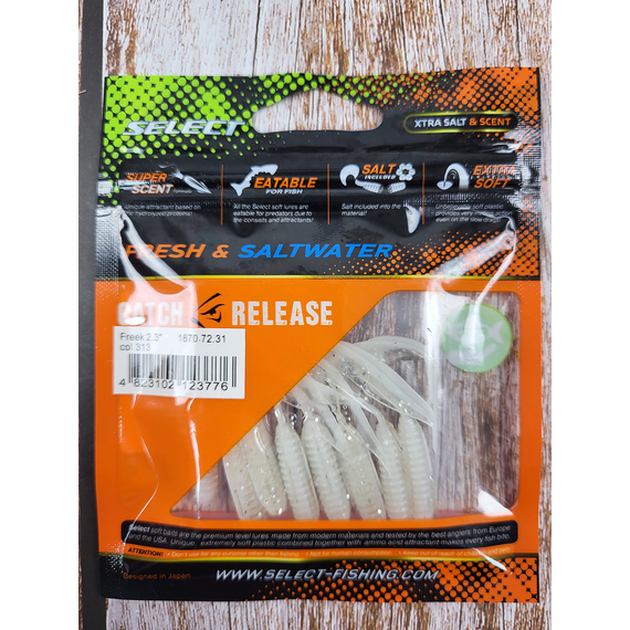 Силікон Select Freek 2.3" #313 (8 шт / уп), Довжина силікону: 2.3" (4.3 см), Колір силікону: 313, фото , изображение 5